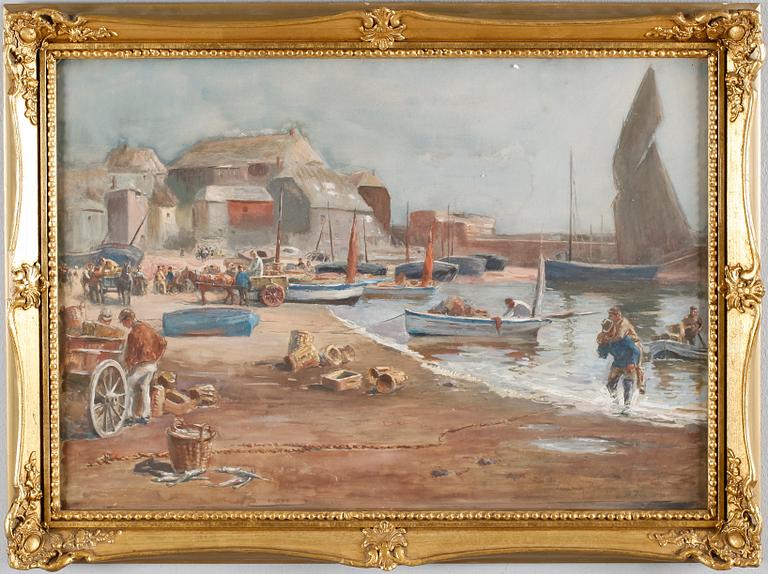 FRIEDRICH RAUPP, gouache, signerad.