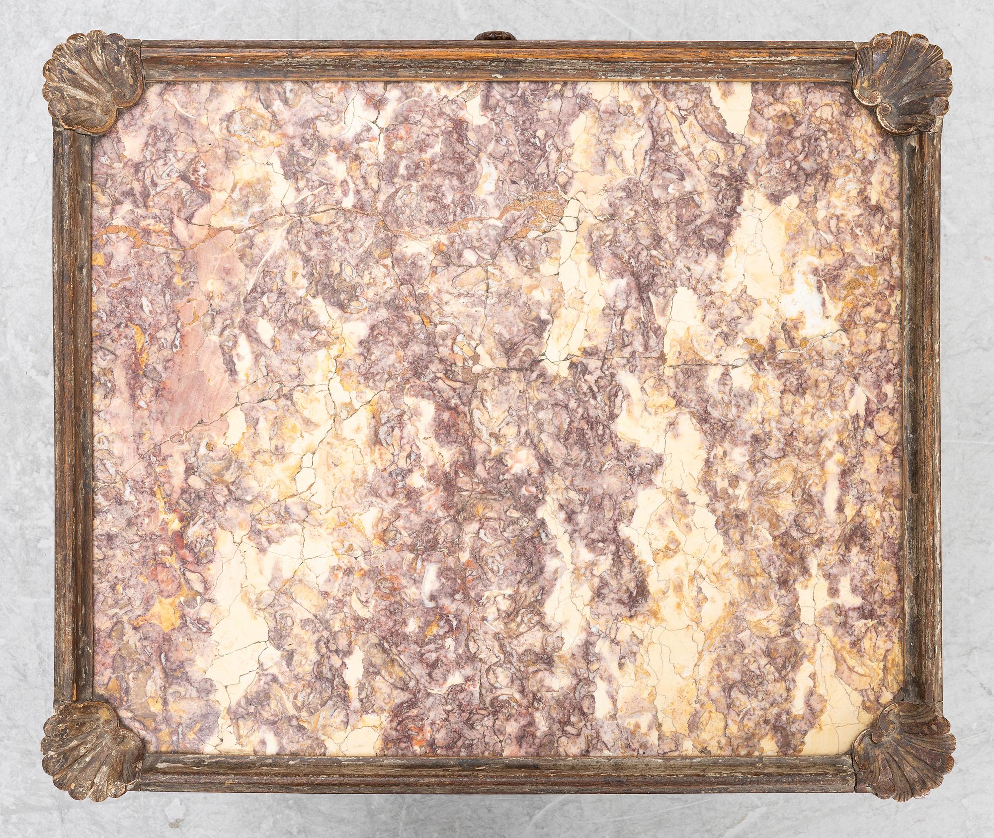 A Rococo table, 18th century.