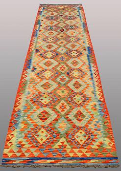 A RUNNER, Kilim, ca 396 x 83 cm.