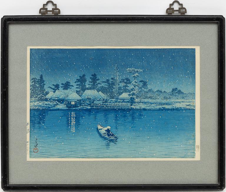 Kawase Bunjiro Hasui, 'Ushibori in Snow', 1930.