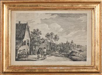 KOPPARSTICK, efter Teniers 1800-tal.