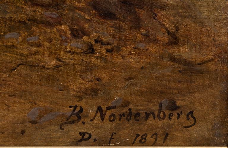 BENGT NORDENBERG, olja på duk, signerad och daterad D.f 1891.