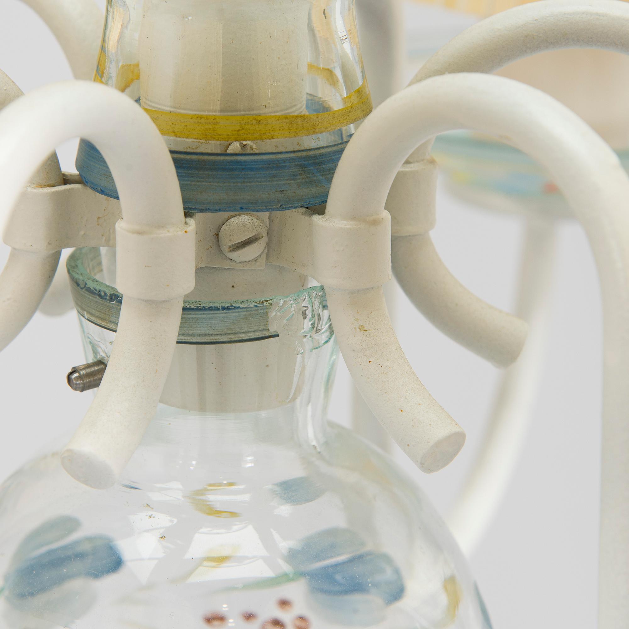 Paavo Tynell, takkrona, modell 1752, för Taito och Köklax Glasbruk, 1940-tal.