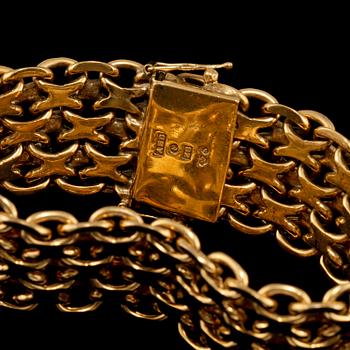 ARMLÄNK, 18k guld Brofod, Falköping, 1974. Vikt 55 g.