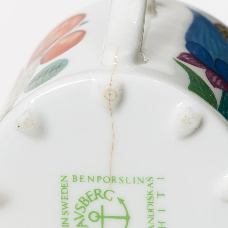 Stig Lindberg, five 'Tahiti' coffee cups with saucers, Gustavsberg.