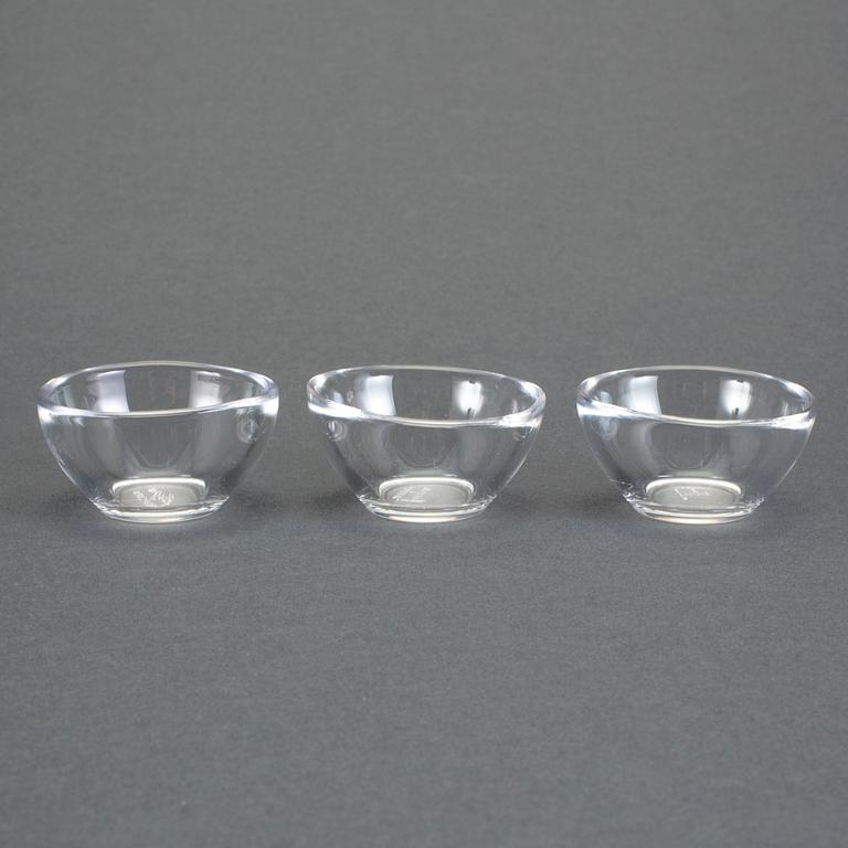 SKÅLAR, 10 st, glas, "Fuga", Orrefors, Sven Palmqvist, 1900-talets andra hälft.