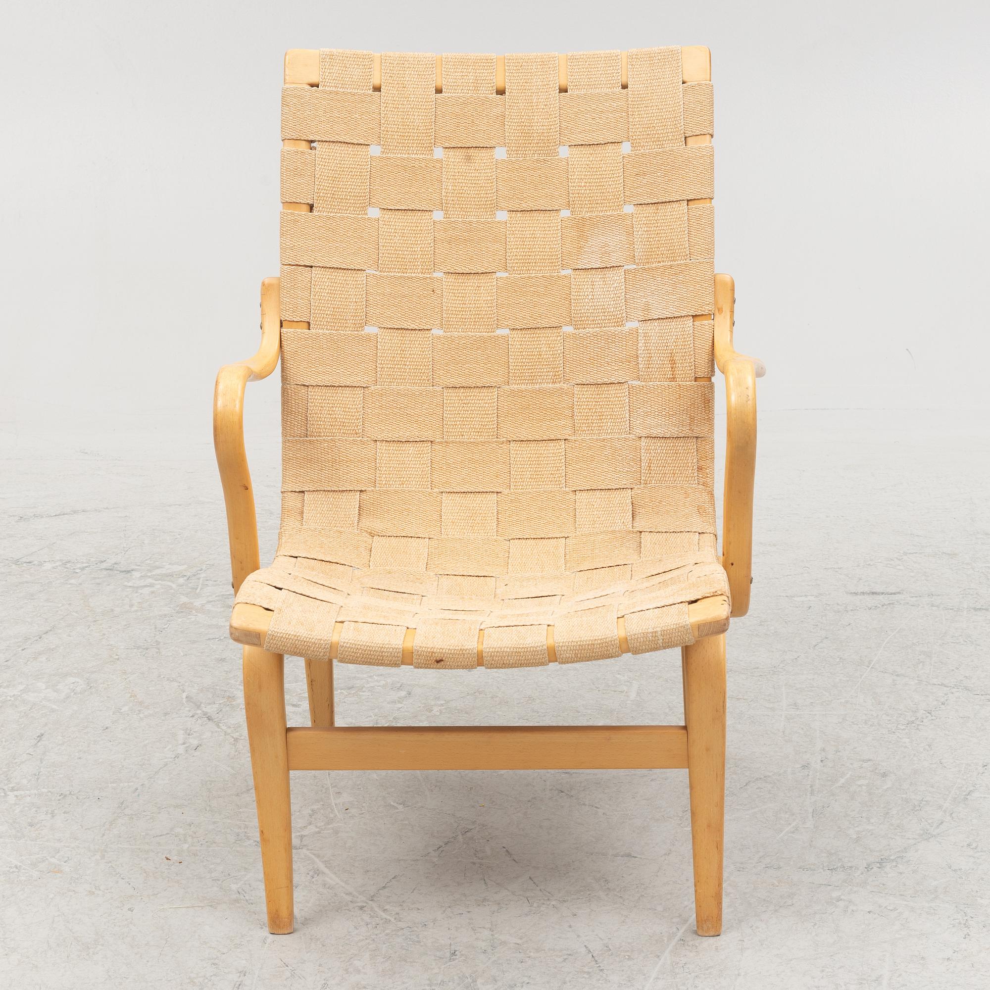 Bruno Mathsson, karmstol, "Eva", Firma Karl Mathsson, 1968.