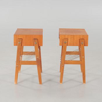 A pair of 1950/60s bedside tables.