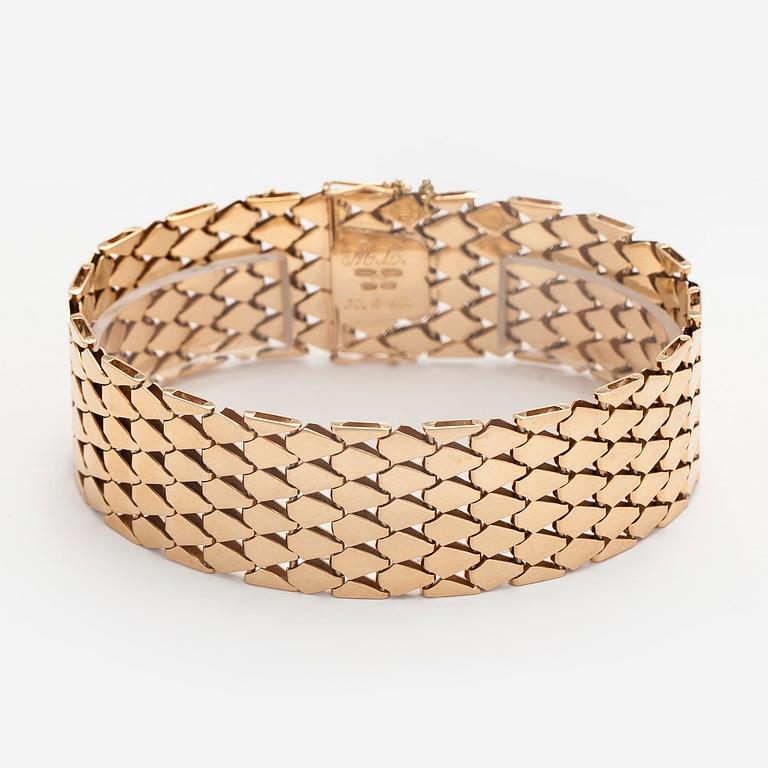 Armband, 14K guld, Westerback Helsingfors 1960.