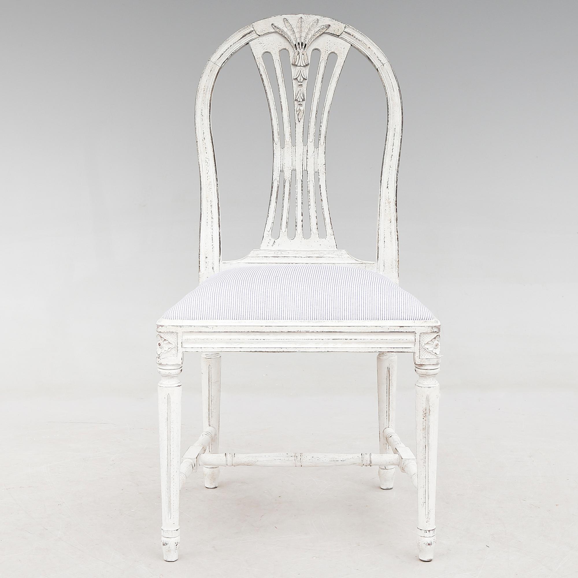 STOLAR, 8 st, gustaviansk stil, 1900-talets andra hälft.