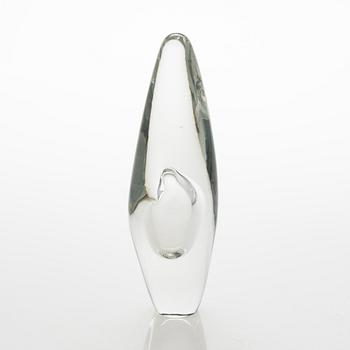 Timo Sarpaneva, veistos, "Orkidea", signeerattu Timo Sarpaneva Iittala -55. Malli muotoiltu 1954.