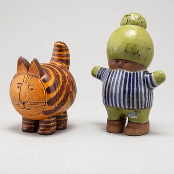 LISA LARSON, two stoneware figurines from Gustavsberg.