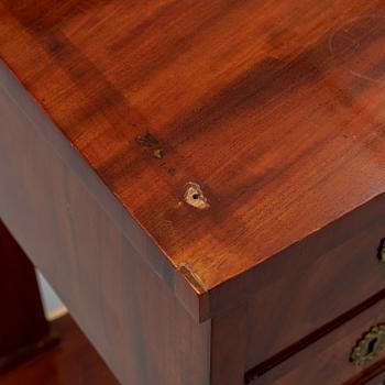 A mahogany console table, Stockholm, first half of the 19th century .