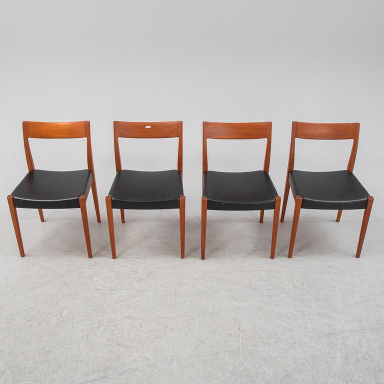 Yngve Ekström & Nils Jonsson, a set of four 'Kontiki' chairs, Bra Bohag, Troeds, 1960's.