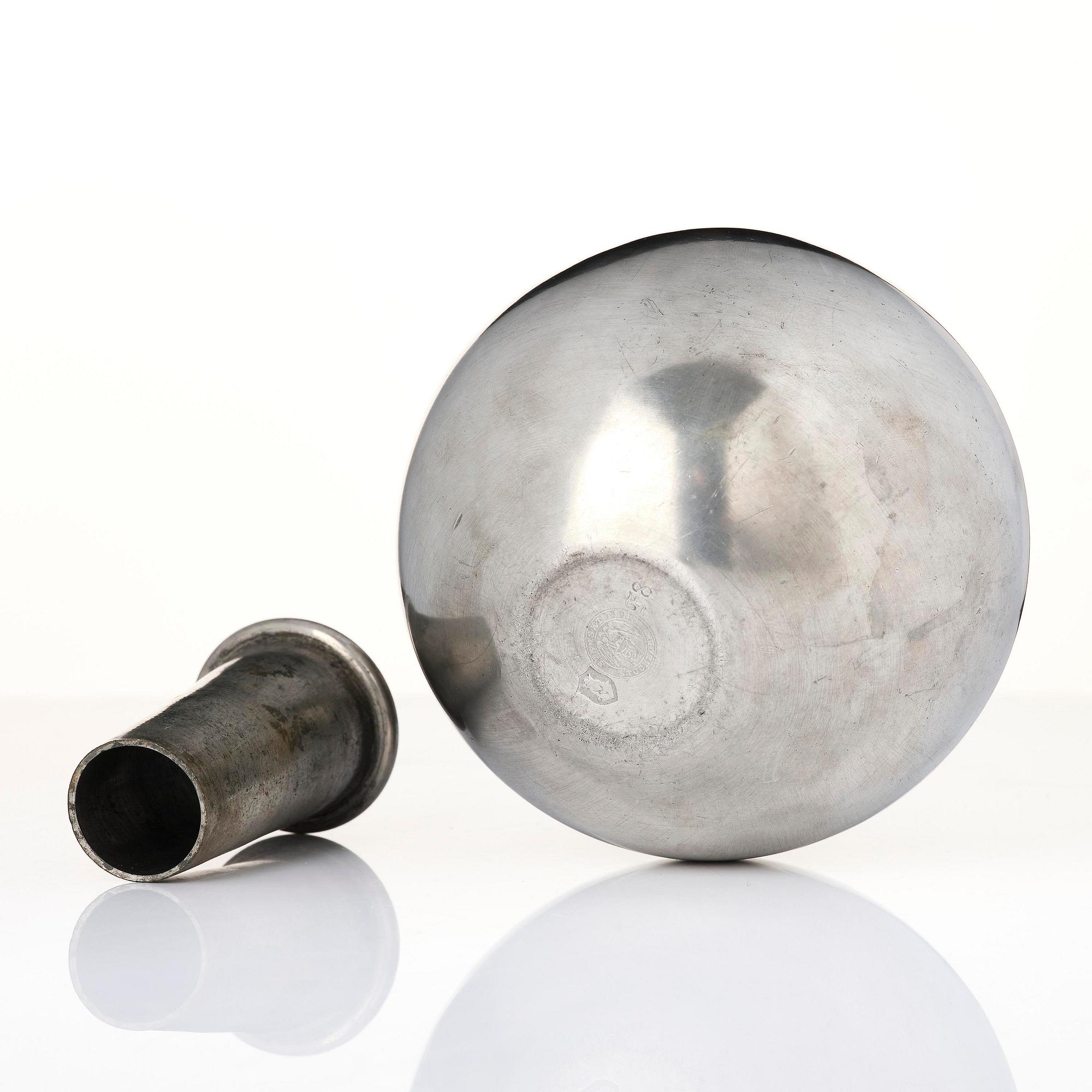 Nils Fougstedt, a pewter vase model A 1477, Firma Svenskt Tenn, Stockholm, 1932.