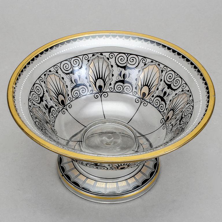 SKÅL, glas, Böhmen, 1800/1900-tal.
