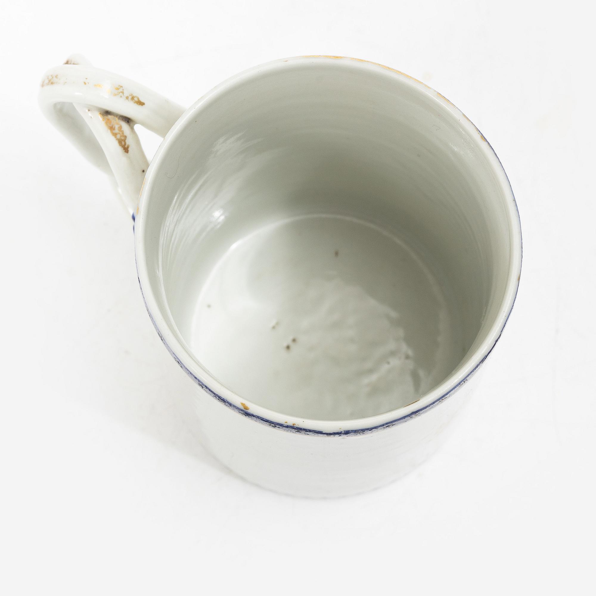 Mugg, porslin, Kina, Qingdynastin, Jiaqing (1796-1820).