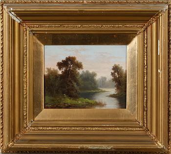 UNIDENTIFIED ARTIST, oil on canvas, two pcs, signed 'A.S', 19th century.