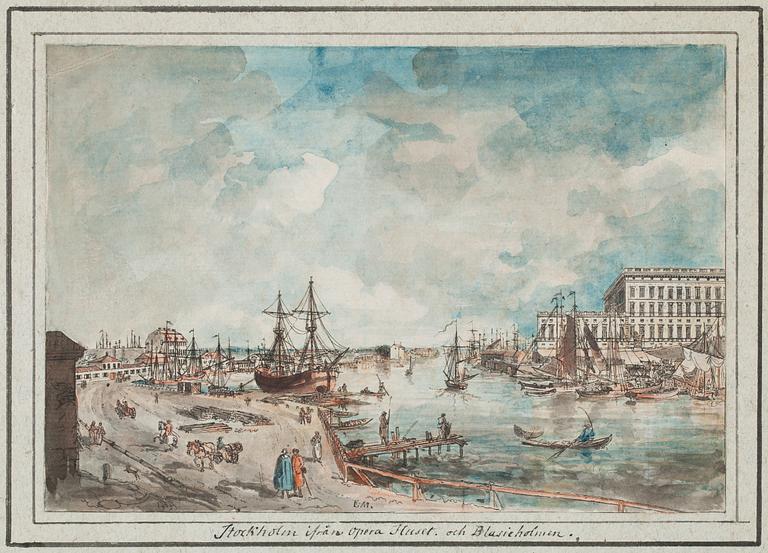 Johan Fredrik Martin, "Vue af Stockholm ifrån gl. Arsenalen".