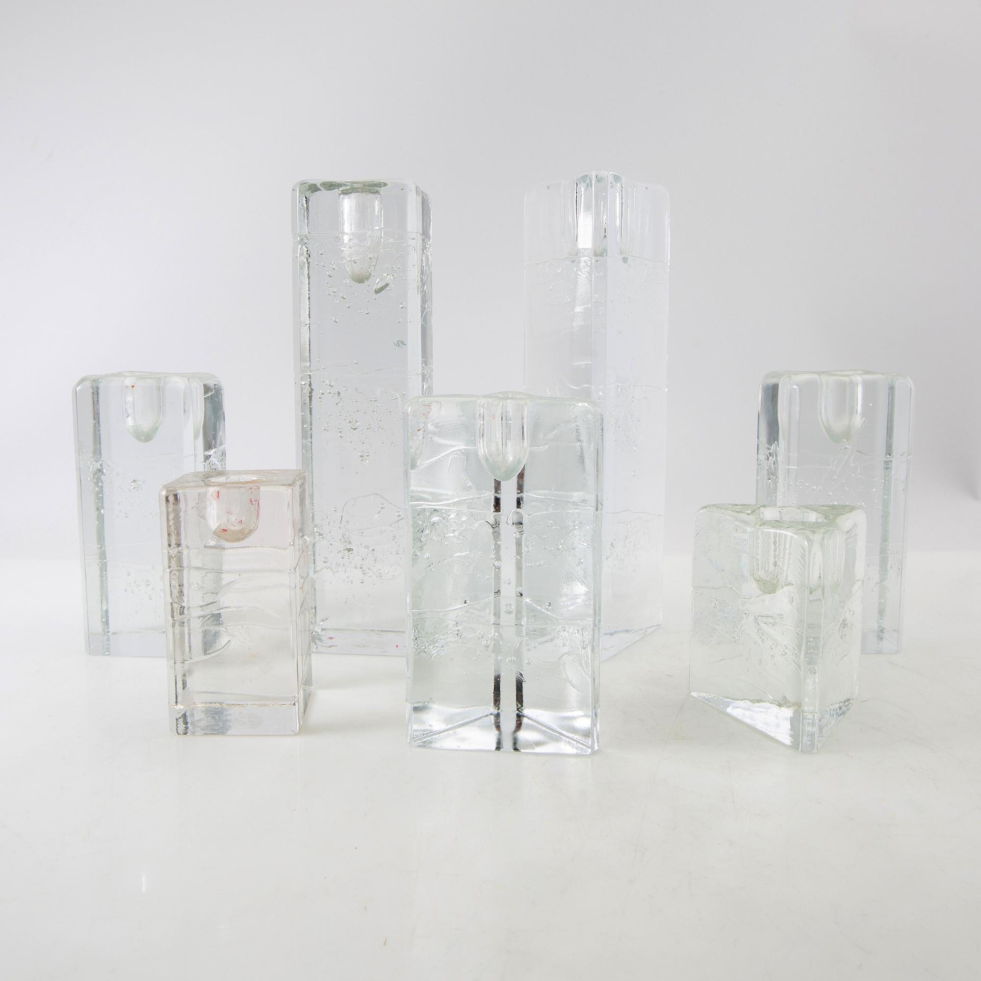 Timo Sarpaneva, candlesticks, 11 pcs, "Arkipelago", and candlesticks, 2 pcs, "Arktia", Iittala.