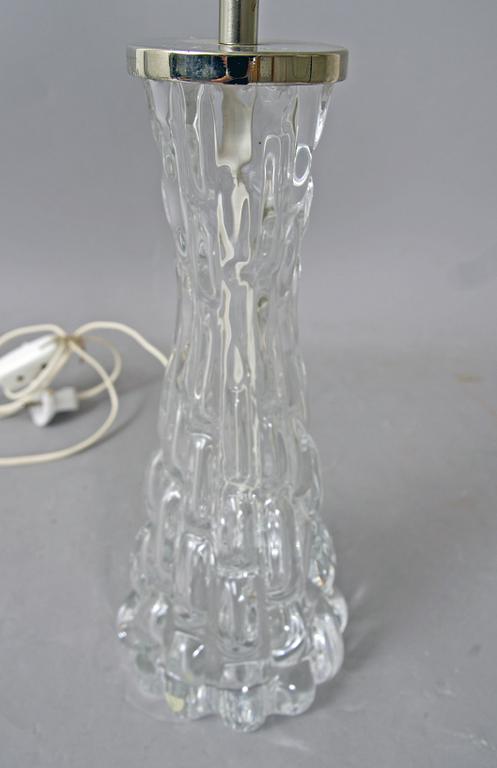 BORDSLAMPA, glas, design Carl Fagerlund, Orrefors. Modell RD 1477.