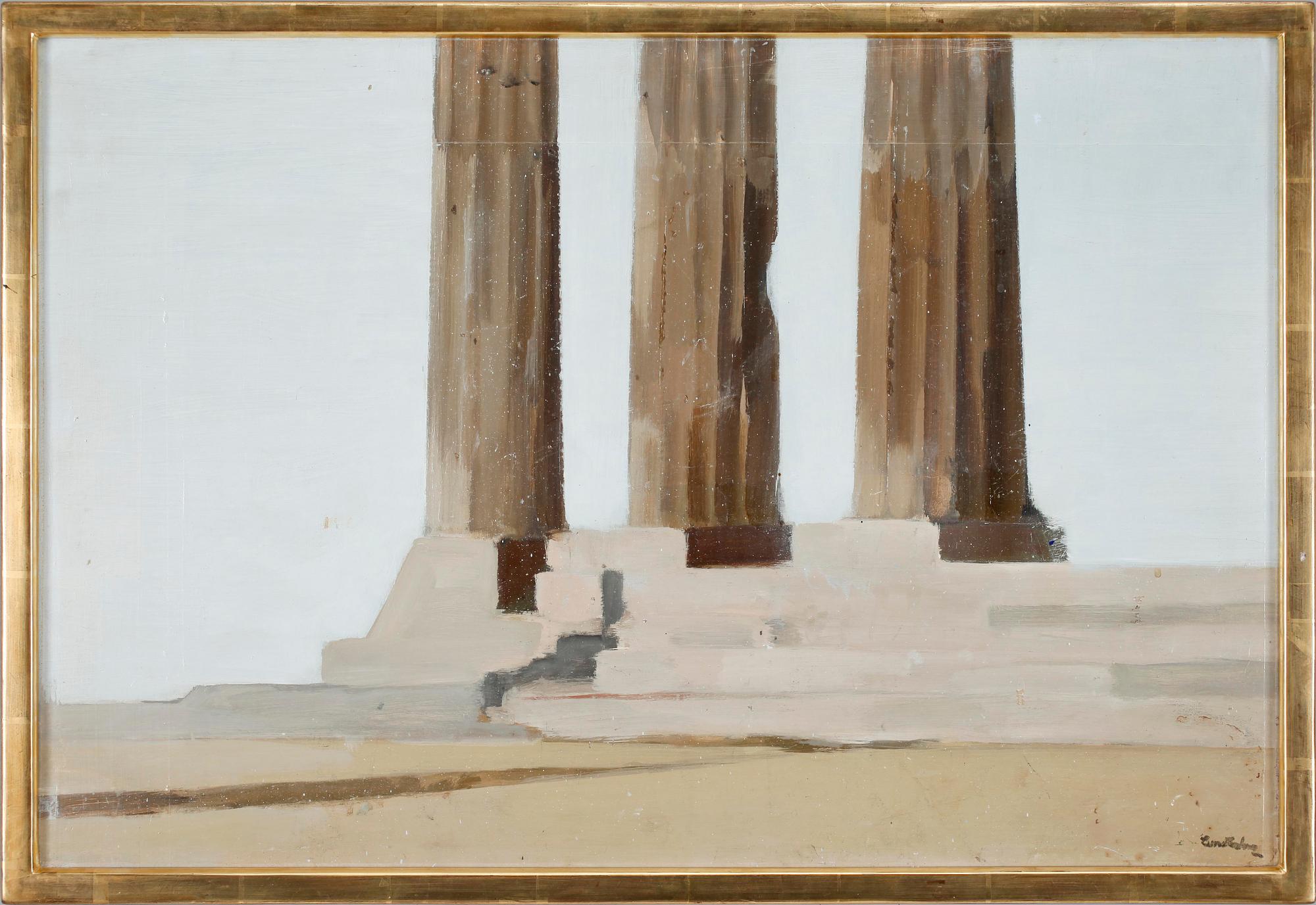 SIXTEN LUNDBOHM, olja på pannå, sign.