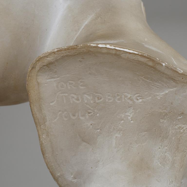 TORE STRINDBERG, skulptur, gips, sign.