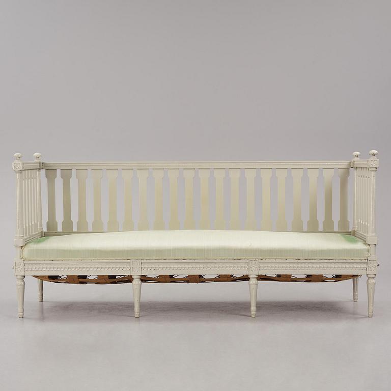 A Gustavian sofa, Stockholm, late 18th century.