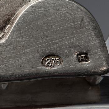 SKÅL, 875 silver, kristall. Estland 1930-tal.
