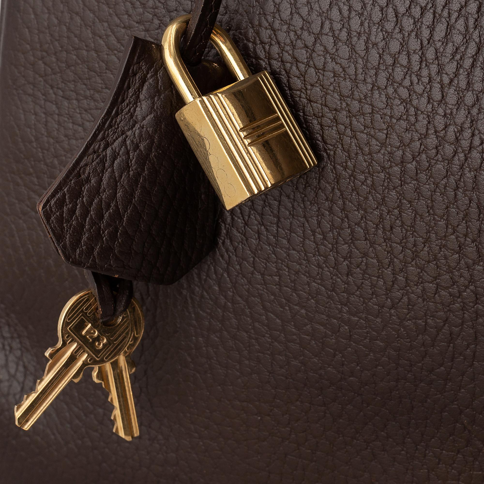 Hermès, a chocolate leather 'Kelly' handbag, 1995.