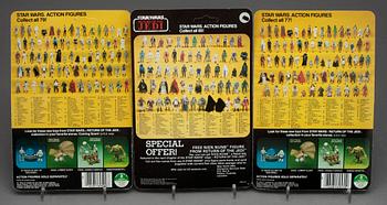 STAR WARS, 6 stycken actionfigurer, Kenner samt Palitoy, 1983-84.