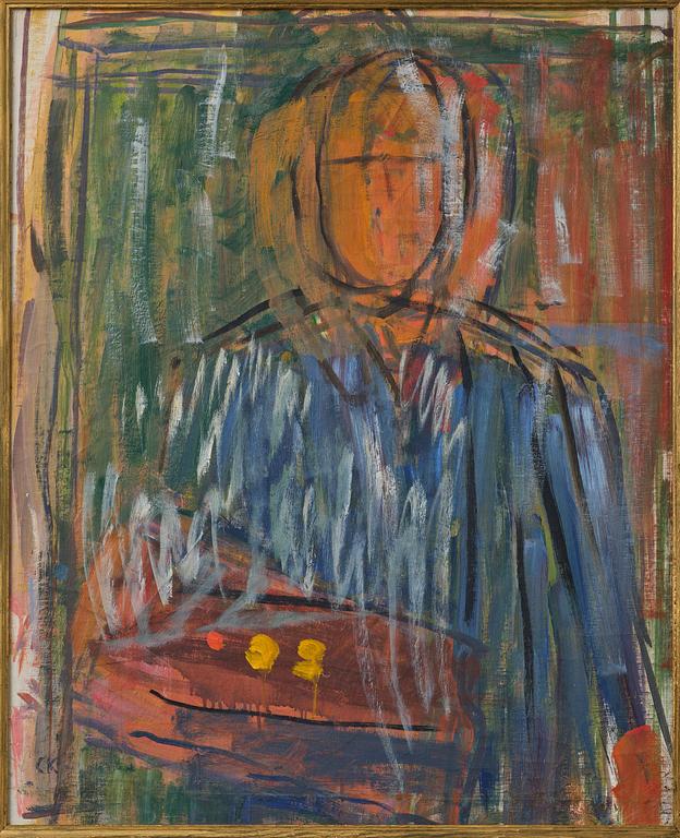 Carl Kylberg, Self-portrait with palette.