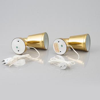 A pair of wall lamps, Bröderna Johansson Autometall, Skellefteå, Sweden, 1960's.