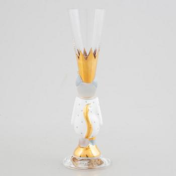 Gunnar Cyrén, a shot-glass, special edition in memory of Gunnar Cyrén, Orrefors, 2014.