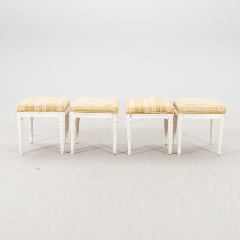 A set of four late Gustavian stolls around 1900.