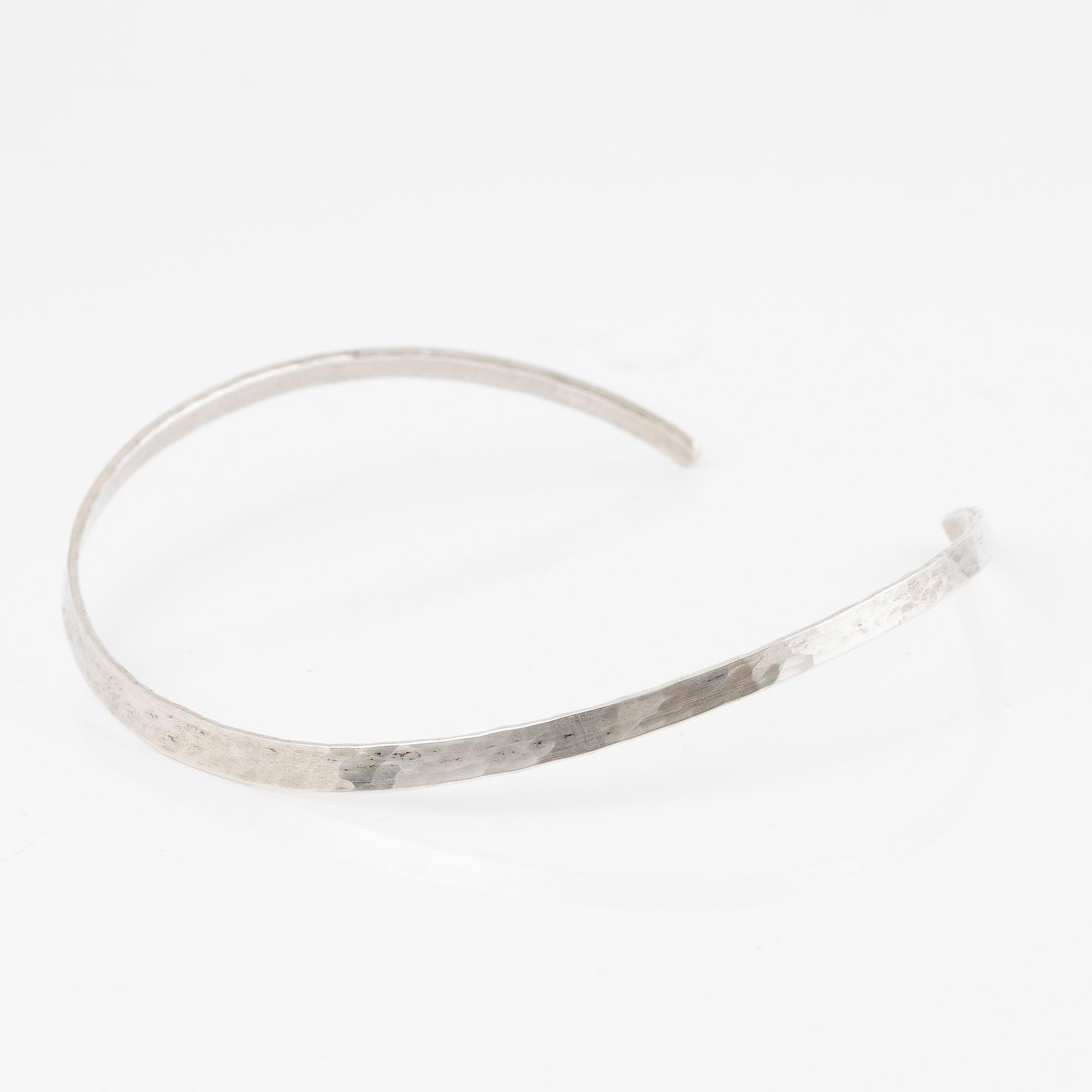 Necklace, silver, steel, Jan Eve Stengård, Gotland.