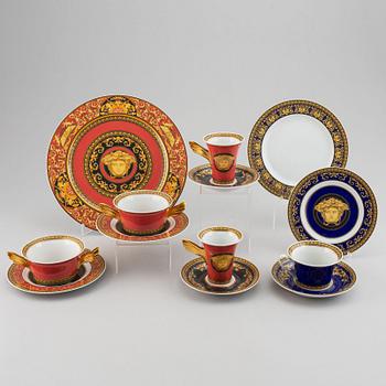 A set of eight parts of a dinner service, 'Medusa', Versace, Rosenthal.