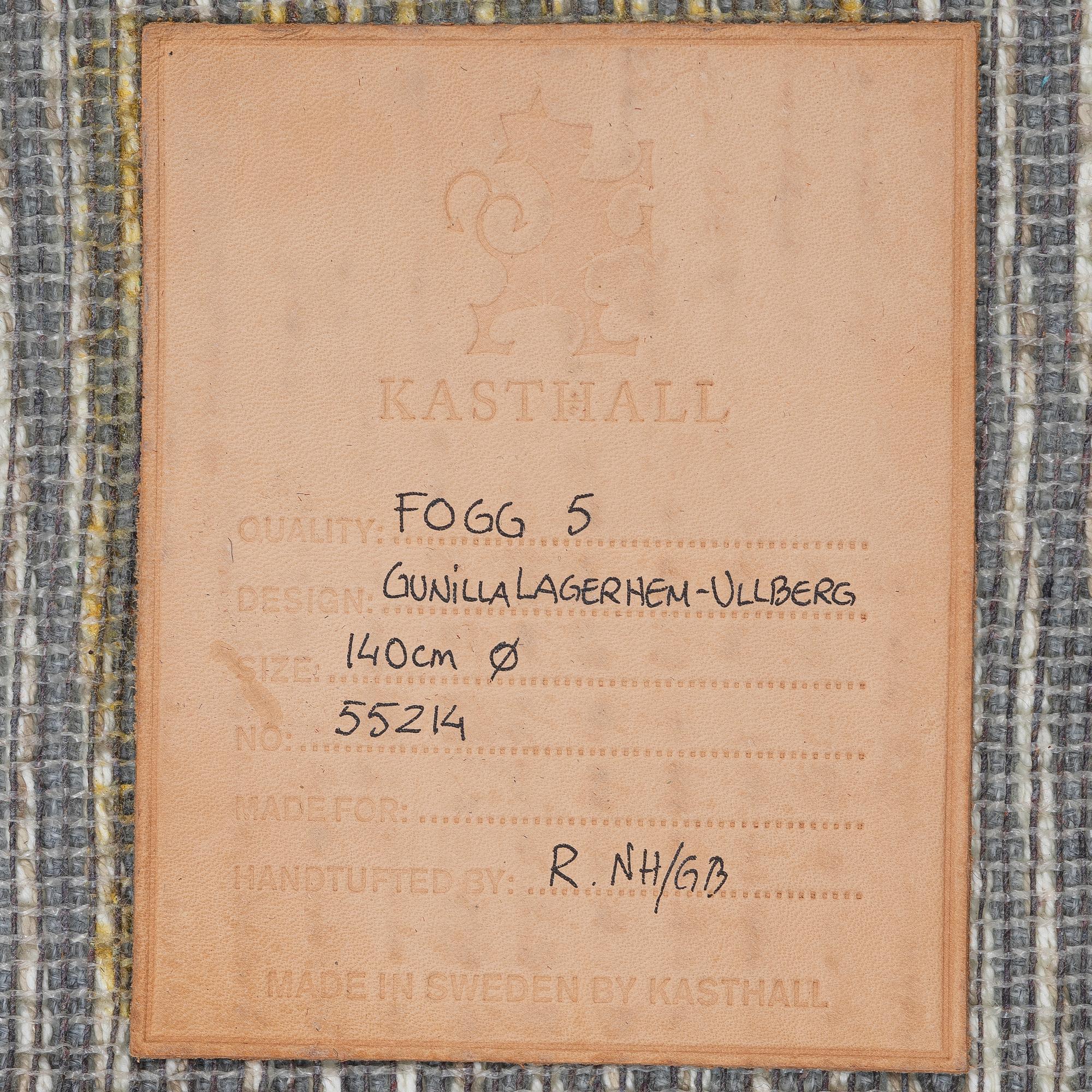Gunilla Lagerhem Ullberg, rugs 2 pcs, "Fogg 5", Kasthall, diameter approx. 180 and 140 cm.