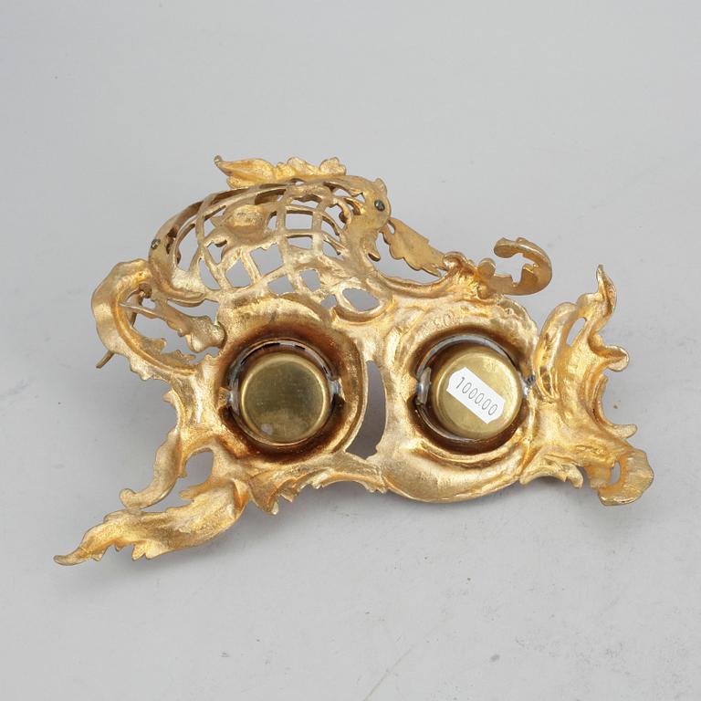 SKRIVSTÄLL, förgylldmässing, nyrokoko, 1800-talets andra hälft.