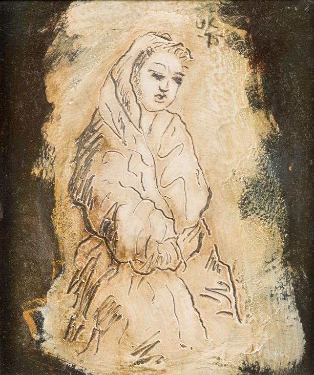 Unto Koistinen, oil on board, signed and dated -75.