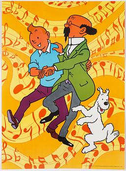 Four of Tintin posters from Inspiration AB, Stockholm, 1970.