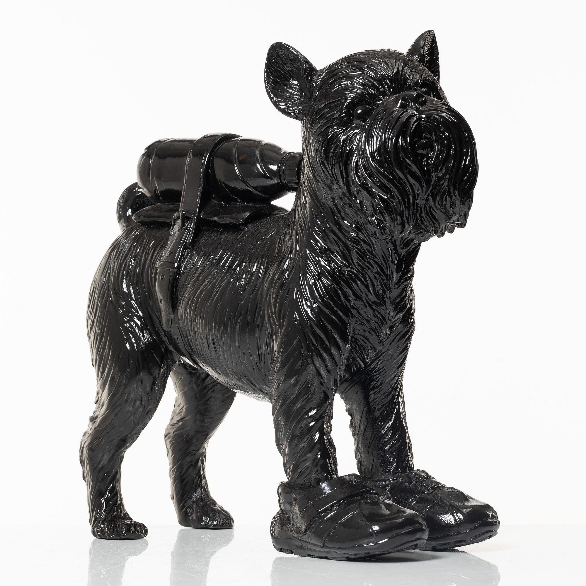William Sweetlove, "Cloned Griffon Bruxellois with pet bottle" (Black).