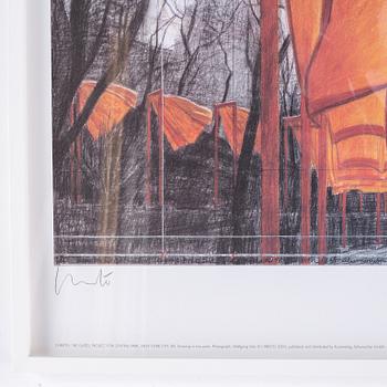 Christo & Jeanne-Claude,  off set with fabric, signed in pencil.