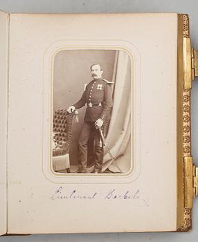 FOTOGRAFIALBUM FRÅN ANDRA KEJSARDÖMET, ca 50 bilder, bla Napoleon III och Christina Nilsson, Frankrike 1868-71.