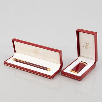 Must de Cartier, pen and lighter, "Trinity".