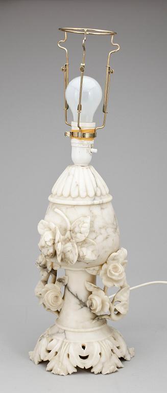 BORSDLAMPA, alabaster, Jugend tidigt 1900-tal.