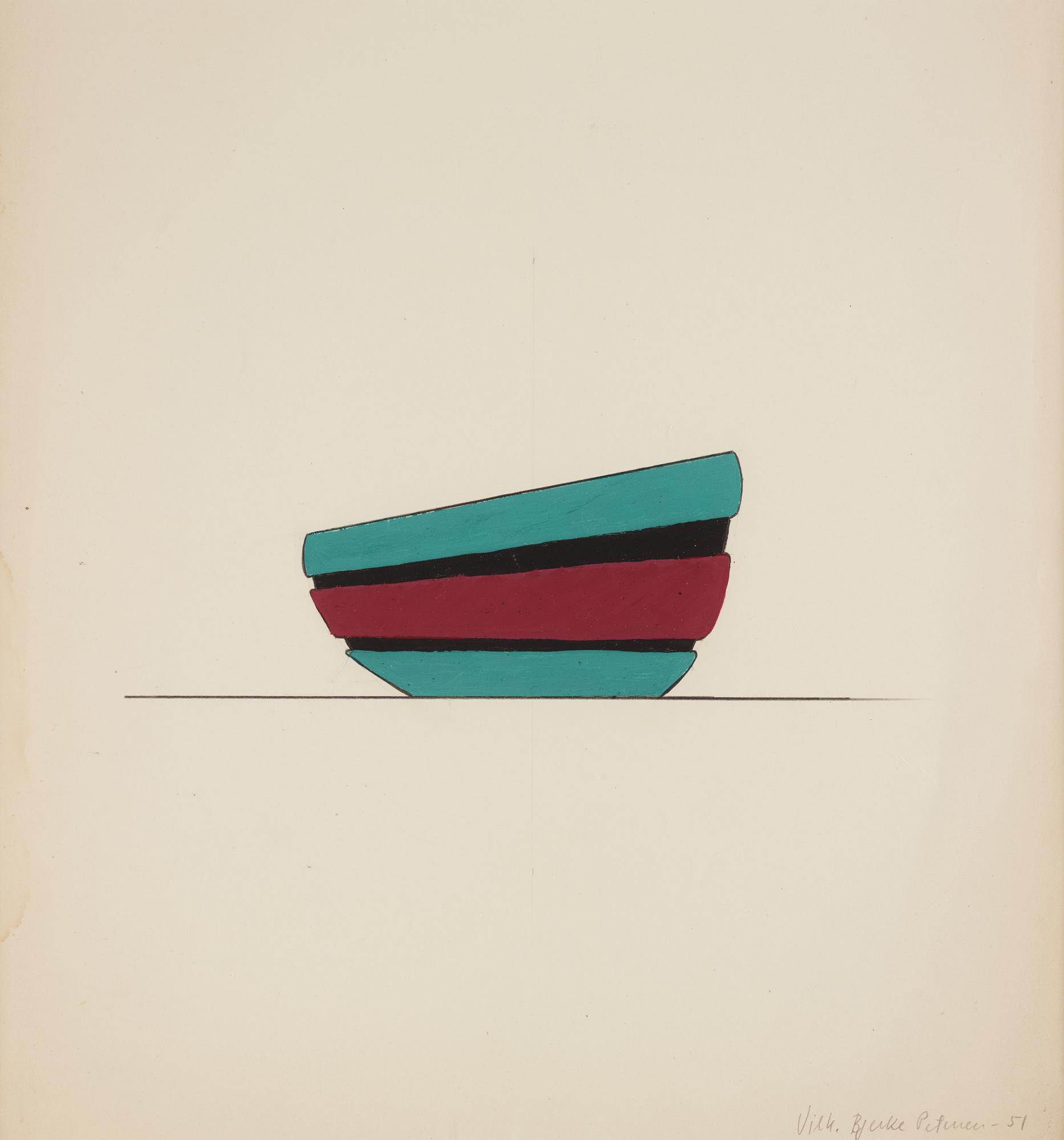 Vilhelm Bjerke-Petersen, Bowl in Green and Red.