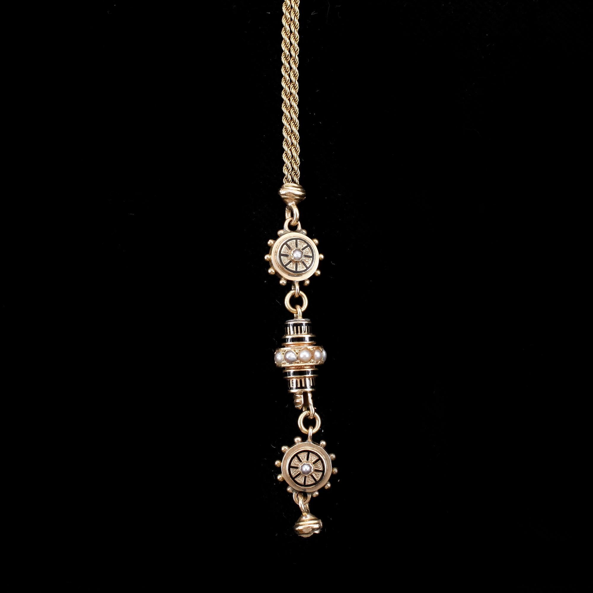 COLLIER, 18k guld. Sverige. Vikt 16g.
