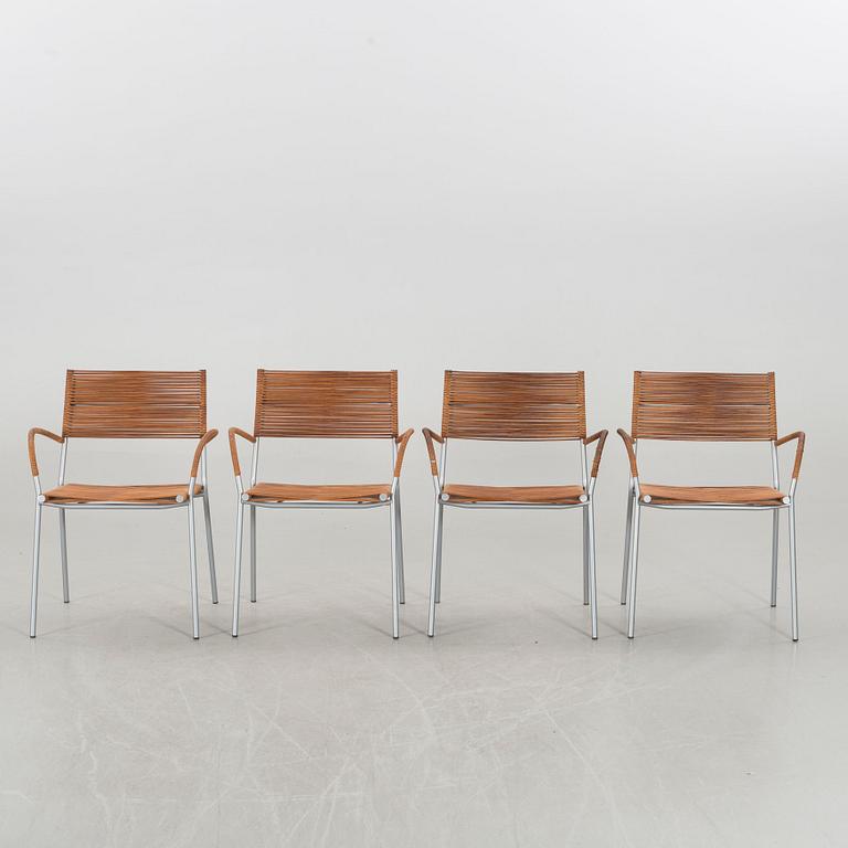 TITO AGNOLI, armchairs 4 , MISS B2 for Pierantonio Bonacina, Italy 1990's.