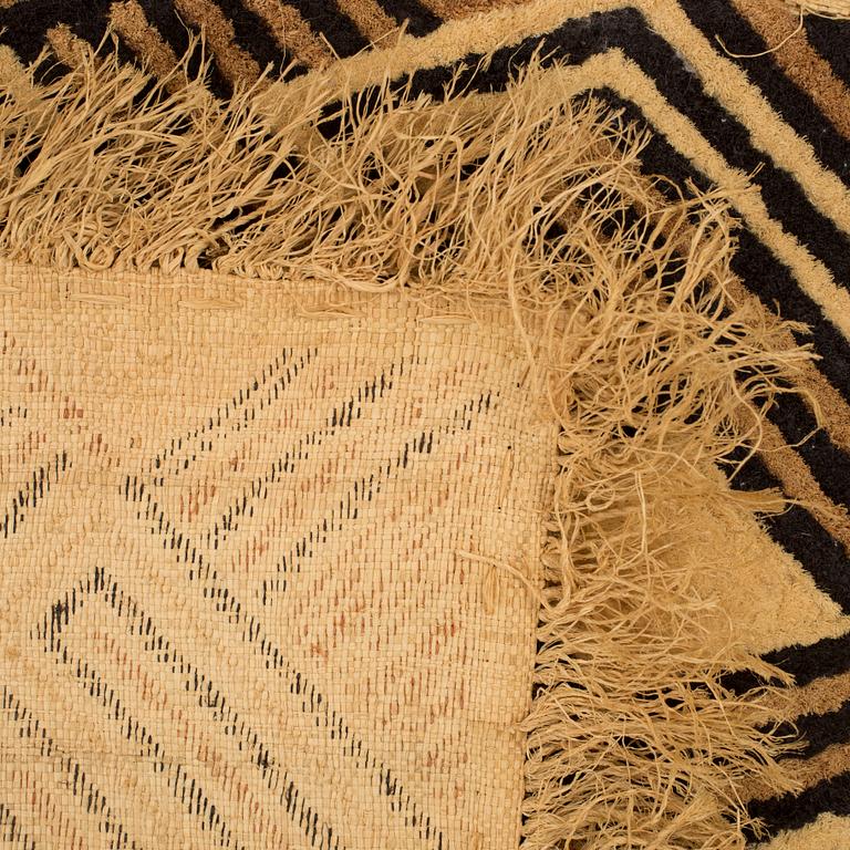 A Cuba raffia textile panel from Congo in the 20th century.